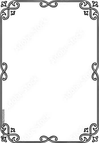 vintage frame with floral ornament,Decorative vintage borders and frames , floral ornament. Vector design