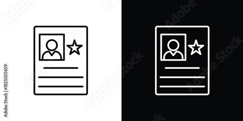 Criminal record icons big set. A collection of simple black symbols