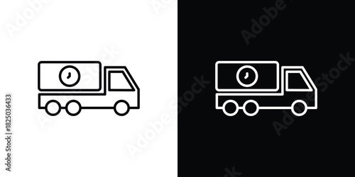 Delivery delay icons big set. A collection of simple black symbols