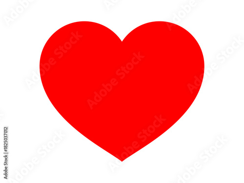 Love, romance, health, relationships, care, holidays. A red heart icon on a white background. Love and romance are by this universally recognized shape, red heart