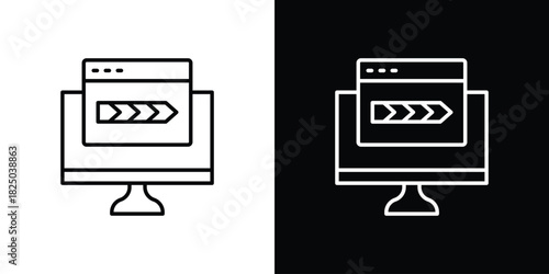 Front end icons big set. A collection of simple black symbols