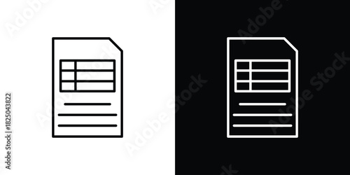 Invoice icons big set. A collection of simple black symbols