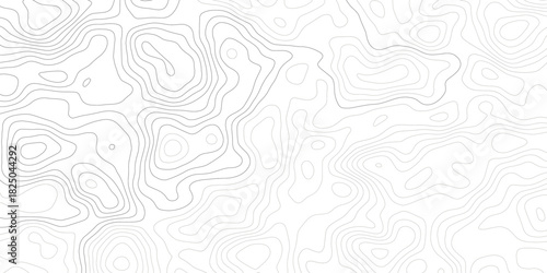 Abstract topographic contours map background. Topography white wave lines vector background. Topographic map Patterns, Topographic map and place for texture. Wavy curve lines banner design.	