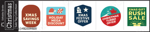 Grab these vibrant Christmas sale tags offering holiday savings, mega discounts, festive offers, and turbo deals to boost your seasonal marketing campaigns