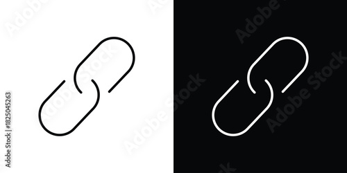 Link icons big set. A collection of simple black symbols