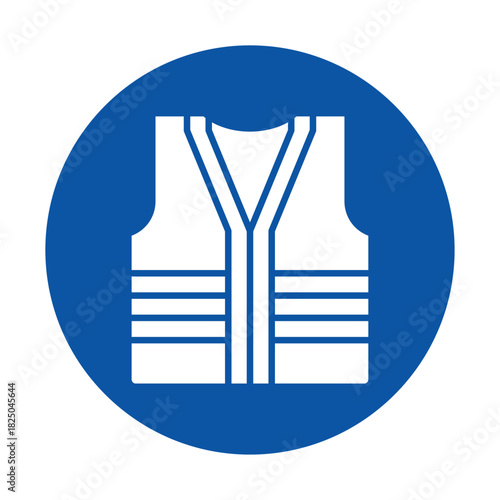 Safety Vest Icon Representation for Construction and Industrial Use