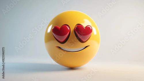 Wallpaper Mural ハート目のラブ表情絵文字 Torontodigital.ca