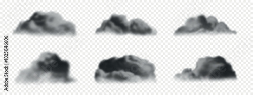 PNG realistic, dark clouds.