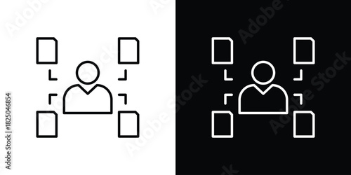 Multitask icons big set. A collection of simple black symbols