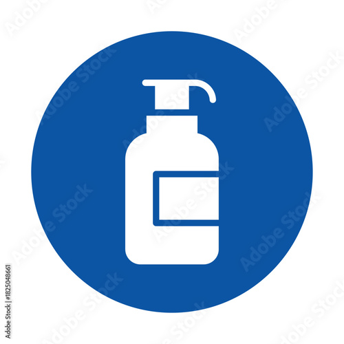 Simple Icon of a Pump Bottle for Skincare and Beauty Applications