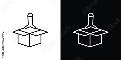 Product release icons big set. A collection of simple black symbols