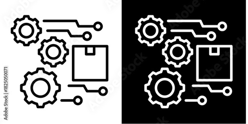 Supply Chain Management  Icon Set White Mix Style Collection