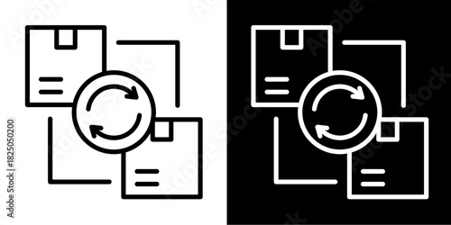 Reverse Logistics  Icon Set White Mix Style Collection