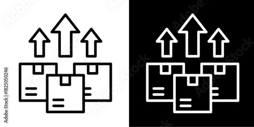 Shipment Growth  Icon Set White Mix Style Collection