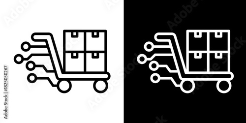 Express Delivery  Icon Set White Mix Style Collection