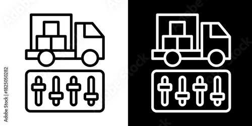 Freight Management  Icon Set White Mix Style Collection