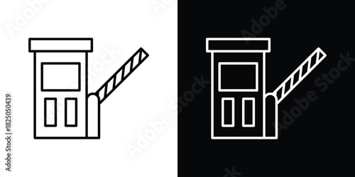 Road toll icons big set. A collection of simple black symbols
