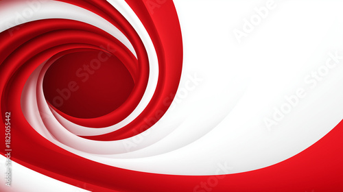 Elegant Red and White Abstract Swirl Background for Festive Celebrations