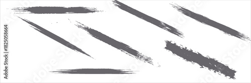 Beautiful Brushes vector collection. Grunge Elements - Brush strokes, ink paint brushes, grunge lines. Rectangle text box for social media and network. vector