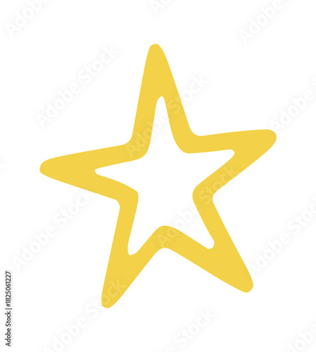 star hand drawn doodle. Vector doodle illustration icon isolated on white bg