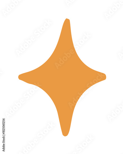 spark hand drawn doodle. Vector doodle illustration icon isolated on white bg