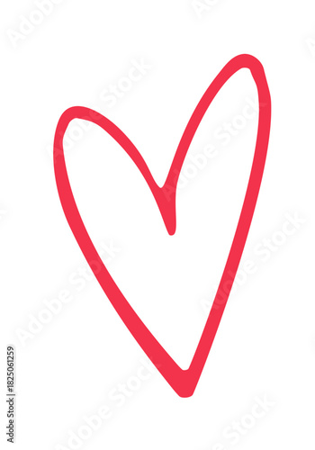 heart love doodle icon. Vector doodle illustration icon isolated on white bg