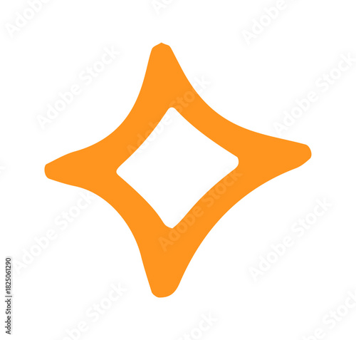 spark doodle icon. Vector doodle illustration icon isolated on white bg