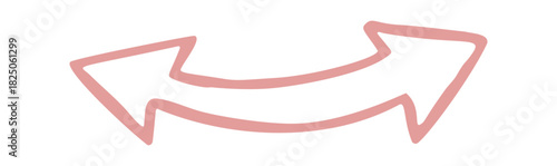 two arrow doodle icon. Vector doodle illustration icon isolated on white bg