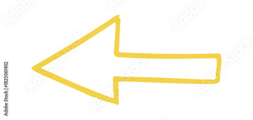 direction arrow hand drawn doodle. Vector doodle illustration icon isolated on white bg