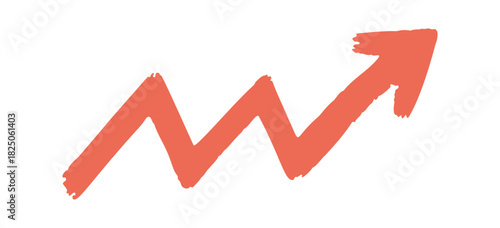 arrow hand drawn doodle. Vector doodle illustration icon isolated on white bg