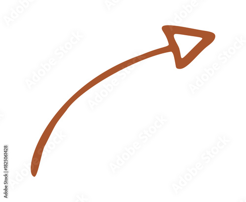 direction arrow doodle icon. Vector doodle illustration icon isolated on white bg