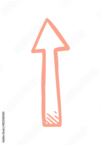 arrow hand drawn doodle. Vector doodle illustration icon isolated on white bg