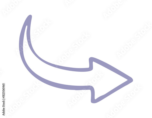 arrow doodle icon. Vector doodle illustration icon isolated on white bg