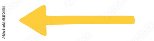 direction arrow hand drawn doodle. Vector doodle illustration icon isolated on white bg