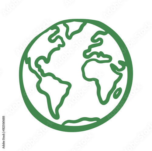 planet hand drawn doodle. Vector doodle illustration icon isolated on white bg