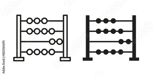 Abacus icons. High-quality vector designs