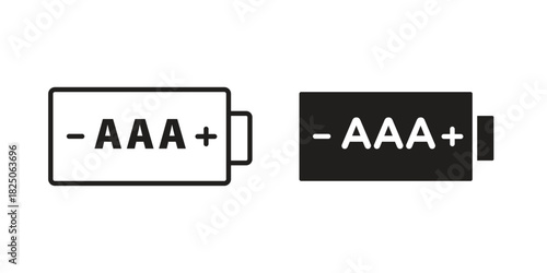 AAA battery icons. High-quality vector designs