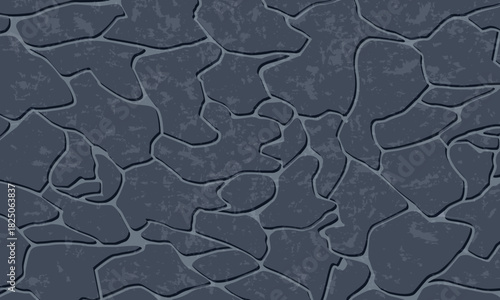 Dark Gray Stone Wall Seamless Pattern 