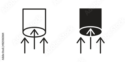 Air suction icons. High-quality vector designs