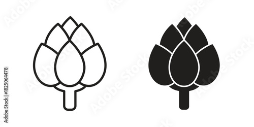 Artichoke icons. High-quality vector designs