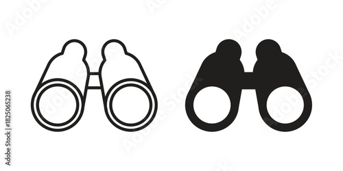 Binoculars icons. High-quality vector designs