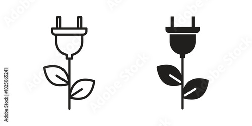 Biomass energy icons. High-quality vector designs