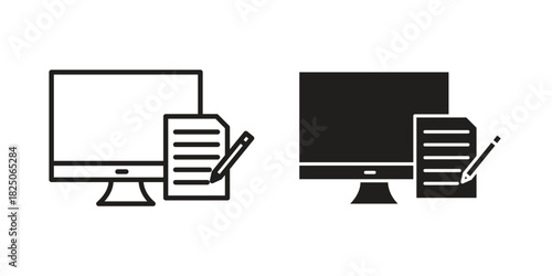 Blended learning icons. High-quality vector designs