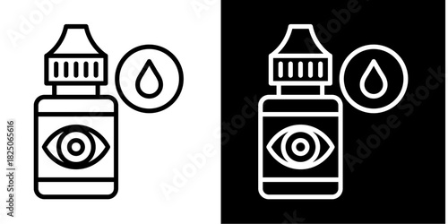 Eye Drops  Icon Set White Mix Style Collection