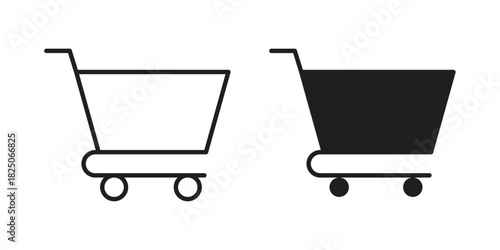 Cart icons. High-quality vector designs