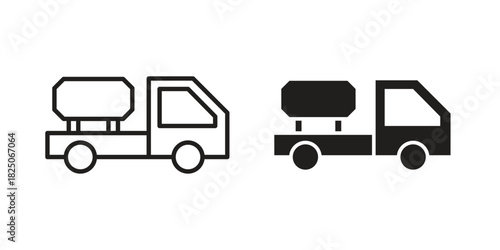 Cement truck icons. High-quality vector designs