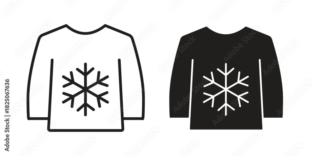 Naklejka premium Christmas sweater icons. High-quality vector designs