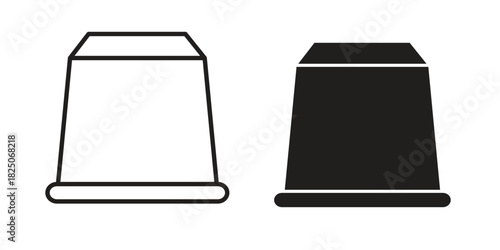 Coffee capsule icons. High-quality vector designs