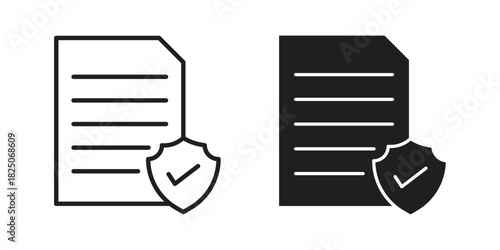 Contract coverage icons. High-quality vector designs