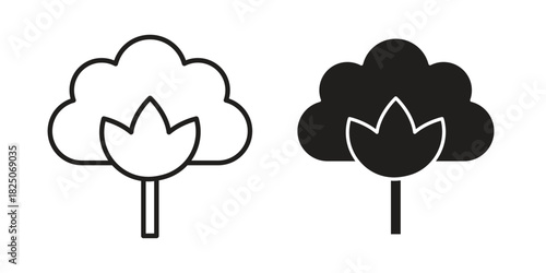 Cotton icons. High-quality vector designs